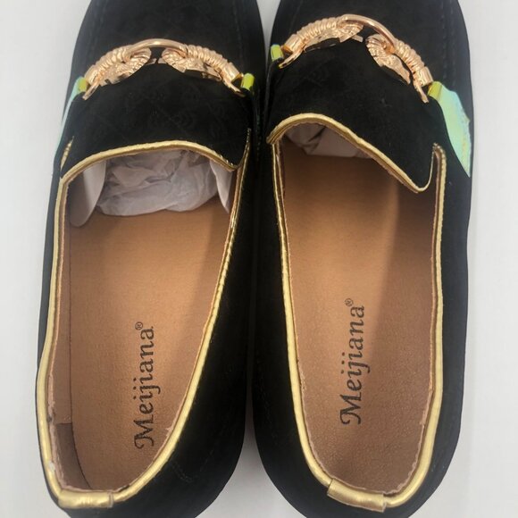 Meijiana Black Loafers Black Men Dress Shoes Size 8 main image 6
